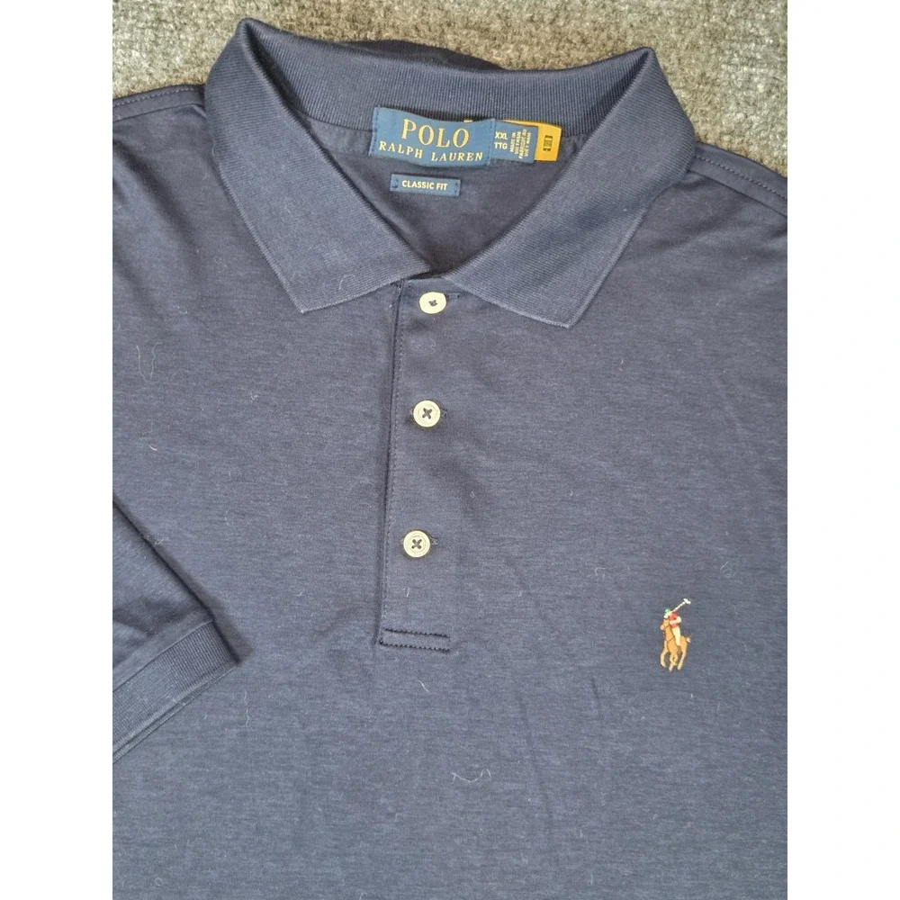 Polo Ralph Lauren Shirt Mens 2XL Blue Classic Fit Golf Casual